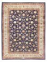 morgenland Wollen kleed Maschad geheel gedessineerd blu scuro 390 x 295 cm