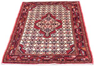 morgenland Wollteppich "Hosseinabad Medaillon Beige 125 x 80 cm", rechteckig, Handgeknüpft