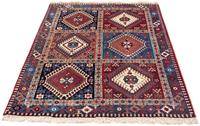 Morgenland Wollteppich Yalameh Felder Rosso chiaro 145 x 99 cm, rechteckig, 1 mm Höhe, Handgeknüpft