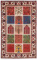 Morgenland Wollteppich Bachtiar Felder Multicolore 330 x 202 cm, rechteckig, 1 mm Höhe, Unikat mit Zertifikat
