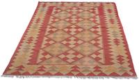 Morgenland Wollteppich Kelim Fars Durchgemustert 246 x 165 cm, rechteckig, 0,4 mm Höhe, Wendeteppich