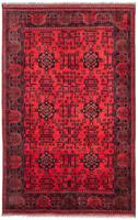 Morgenland Wollteppich Khal Mohammadi Durchgemustert Rosso 195 x 128 cm, rechteckig, 0,7 mm Höhe, Handgeknüpft