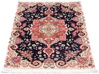 Morgenland Wollteppich Täbriz - 50 Raj Blumenmuster Beige 92 x 64 cm, rechteckig, 0,8 mm Höhe, Handgeknüpft
