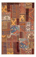 Morgenland Wollteppich Kelim Fars Patchwork 255 x 189 cm, rechteckig, 0,5 mm Höhe, Wendeteppich