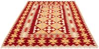 Morgenland Wollteppich Kelim Fars Medaillon 256 x 173 cm, rechteckig, 0,4 mm Höhe, Wendeteppich