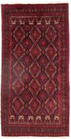 Morgenland Wollteppich Belutsch Durchgemustert Rosso scuro 168 x 89 cm, rechteckig, 0,8 mm Höhe, Handgeknüpft