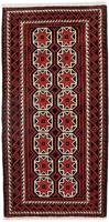 Morgenland Wollteppich Belutsch Durchgemustert Rosso scuro 158 x 82 cm, rechteckig, 0,8 mm Höhe, Handgeknüpft
