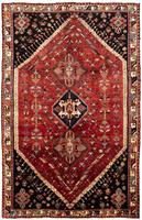 Morgenland Wollteppich Shiraz Medaillon 255 x 170 cm, rechteckig, 0,1 mm Höhe, Unikat mit Zertifikat