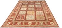 Morgenland Wollteppich Ziegler Blumenmuster 218 x 169 cm, rechteckig, 0,8 mm Höhe, Unikat mit Zertifikat