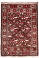 Morgenland Wollteppich Belutsch Durchgemustert Ruggine 145 x 110 cm, rechteckig, 0,8 mm Höhe, Handgeknüpft