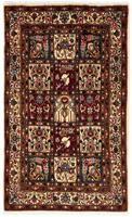 Morgenland Wollteppich Bachtiar Felder Rosso scuro 153 x 103 cm, rechteckig, 1 mm Höhe, Handgeknüpft