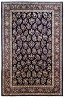 Morgenland Wollteppich Kaschmar Durchgemustert Blu scuro 312 x 211 cm, rechteckig, 1 mm Höhe, Unikat mit Zertifikat