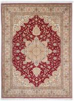 Morgenland Wollteppich Täbriz - 50 Raj Medaillon 207 x 149 cm, rechteckig, 1 mm Höhe, Unikat mit Zertifikat
