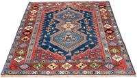 Morgenland Wollteppich Täbriz - 50 Raj Medaillon Blu scuro 92 x 65 cm, rechteckig, 0,8 mm Höhe, Handgeknüpft