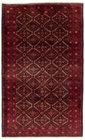 Morgenland Wollteppich Belutsch Durchgemustert Rosso 193 x 111 cm, rechteckig, 0,8 mm Höhe, Handgeknüpft