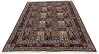 Morgenland Wollteppich Moud Medaillon Beige 210 x 148 cm, rechteckig, 1 mm Höhe, Unikat mit Zertifikat