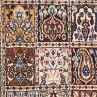 Morgenland Wollteppich Nain Medaillon Blu scuro 348 x 248 cm, rechteckig, 1 mm Höhe, Unikat mit Zertifikat