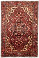 Morgenland Wollteppich Bachtiar Medaillon Rosso scuro 295 x 202 cm, rechteckig, 1 mm Höhe, Unikat mit Zertifikat