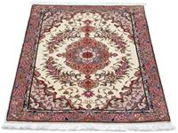 Morgenland Wollteppich Kaschmar Medaillon Beige 335 x 248 cm, rechteckig, 1 mm Höhe, Unikat mit Zertifikat