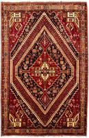 Morgenland Wollteppich Ghashghai Medaillon 251 x 176 cm, rechteckig, 1 mm Höhe, Unikat mit Zertifikat