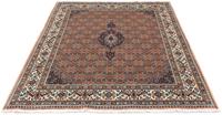 Morgenland Wollteppich Moud Stark Gemustert Beige 194 x 144 cm, rechteckig, 1 mm Höhe, Unikat mit Zertifikat