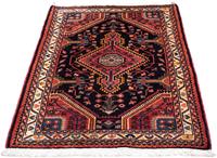 Morgenland Wollteppich Touiserkan Medaillon Beige 133 x 95 cm, rechteckig, 1 mm Höhe, Handgeknüpft