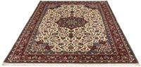 Morgenland Wollteppich Golpayegan Blumenmuster Blu scuro 302 x 210 cm, rechteckig, 1 mm Höhe, Unikat mit Zertifikat