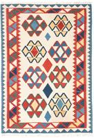 Morgenland Wollteppich Gabbeh Felder Colorato 139 x 107 cm, rechteckig, 2 mm Höhe, Handgeknüpft