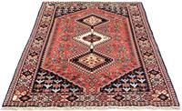 Morgenland Wollteppich Yalameh Felder Rosso chiaro 146 x 102 cm, rechteckig, 1 mm Höhe, Handgeknüpft