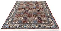 Morgenland Wollteppich Moud Medaillon Beige 195 x 144 cm, rechteckig, 1 mm Höhe, Unikat mit Zertifikat