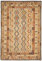 Morgenland Wollteppich Kelim Maimene Nomadisch 300 x 200 cm, rechteckig, 0,4 mm Höhe, Wendeteppich