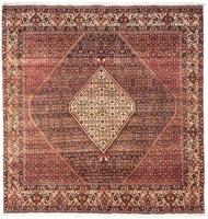 Morgenland Wollteppich Bidjar Takab Medaillon Rosso 208 x 198 cm, quadratisch, 1,3 mm Höhe, Unikat mit Zertifikat