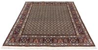 Morgenland Wollteppich Moud Medaillon Beige 253 x 158 cm, rechteckig, 1 mm Höhe, Unikat mit Zertifikat