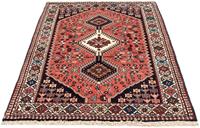 Morgenland Wollteppich Yalameh Medaillon Blu scuro 152 x 98 cm, rechteckig, 1 mm Höhe, Handgeknüpft