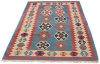 Morgenland Wollteppich Kelim Fars Nomadisch 207 x 154 cm, rechteckig, 0,4 mm Höhe, Wendeteppich