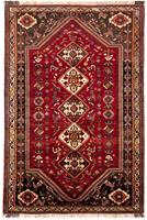 Morgenland Wollteppich Shiraz Medaillon 255 x 175 cm, rechteckig, 0,1 mm Höhe, Unikat mit Zertifikat
