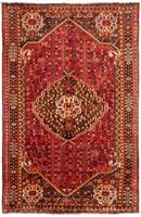 Morgenland Wollteppich Shiraz Medaillon 270 x 165 cm, rechteckig, 0,1 mm Höhe, Unikat mit Zertifikat