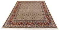 Morgenland Wollteppich Moud Stark Gemustert Beige 188 x 151 cm, rechteckig, 1 mm Höhe, Unikat mit Zertifikat