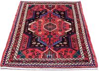 Morgenland Wollteppich Touiserkan Medaillon Rosso chiaro 145 x 89 cm, rechteckig, 1 mm Höhe, Handgeknüpft