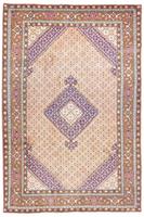 Morgenland Wollteppich Ardebil Medaillon Marrone chiaro 301 x 200 cm, rechteckig, 1 mm Höhe, Unikat mit Zertifikat