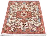 Morgenland Wollteppich Täbriz - 50 Raj Blumenmuster Blu scuro 82 x 58 cm, rechteckig, 0,8 mm Höhe, Handgeknüpft