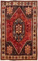 Morgenland Wollteppich Shiraz Medaillon 255 x 163 cm, rechteckig, 0,1 mm Höhe, Unikat mit Zertifikat