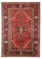 Morgenland Wollteppich Shiraz Medaillon Rosso chiaro 288 x 210 cm, rechteckig, 1 mm Höhe, Unikat mit Zertifikat