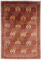Morgenland Wollteppich Bachtiar Durchgemustert Marrone 297 x 205 cm, rechteckig, 1 mm Höhe, Unikat mit Zertifikat
