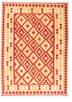 Morgenland Wollteppich Kelim Fars Nomadisch Rosso 211 x 155 cm, rechteckig, 0,4 mm Höhe, OrientOptik