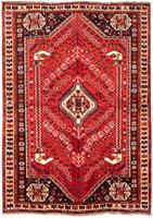 Morgenland Wollteppich Shiraz Medaillon 255 x 160 cm, rechteckig, 0,1 mm Höhe, Unikat mit Zertifikat
