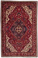 Morgenland Wollteppich Bachtiar Medaillon Rosso scuro 322 x 216 cm, rechteckig, 1 mm Höhe, Unikat mit Zertifikat