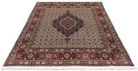 Morgenland Wollteppich Moud Medaillon Beige 193 x 149 cm, rechteckig, 1 mm Höhe, Unikat mit Zertifikat