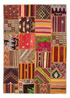 Morgenland Wollteppich Patchwork Patchwork 239 x 168 cm, rechteckig, 0,5 mm Höhe, Kurzflor