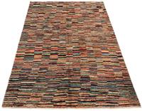 Morgenland Wollteppich Streifen Multicolore 183 x 129 cm, rechteckig, 0,8 mm Höhe, Handgeknüpft
